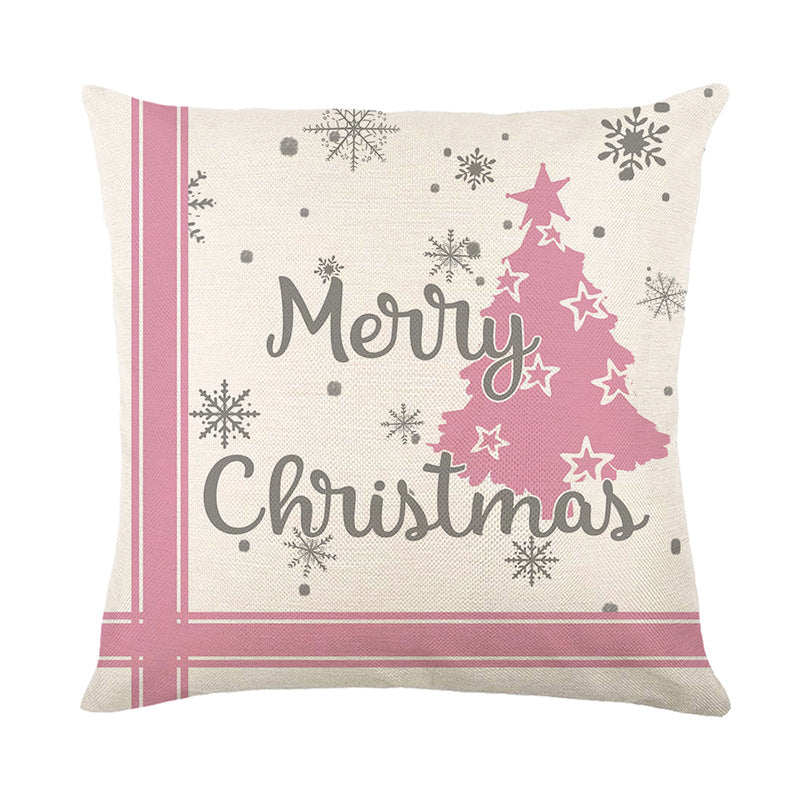 Christmas Pillowcase Home Decor Letters 45x45cm Holiday Cushion Cover