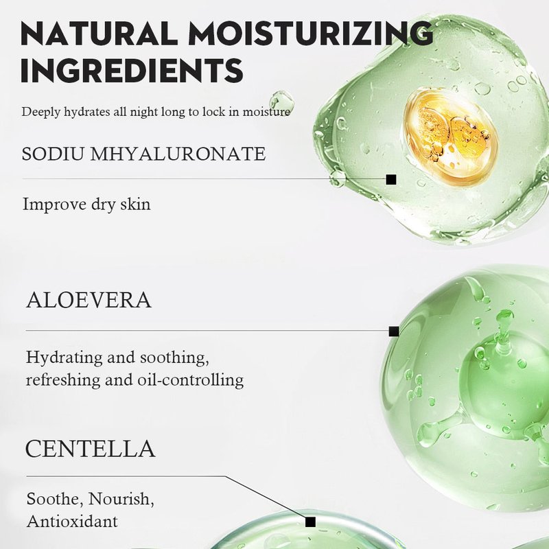 Centella Soothing Facial Mask Cream Green 100g for Dry Skin Repair