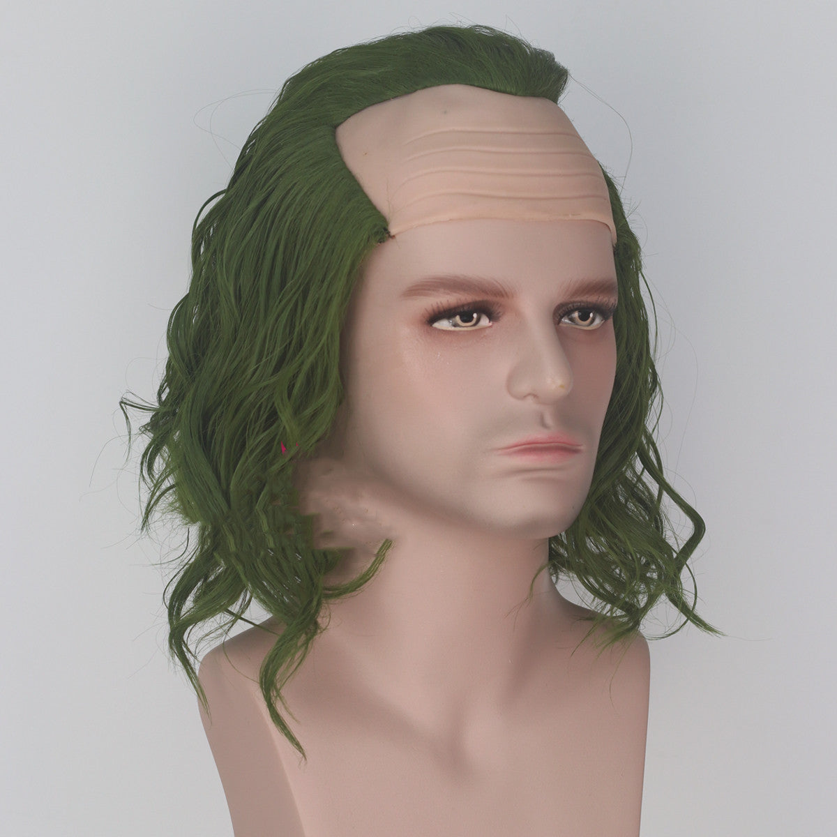 Green Curly Cosplay Wig - Short Anime Character Hair