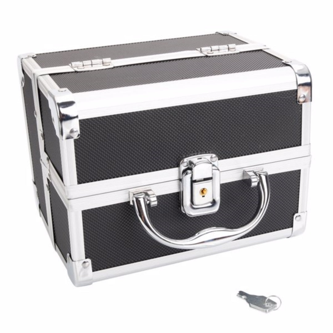 Portable Makeup Storage Bag with Mirror & Jewelry Compartment