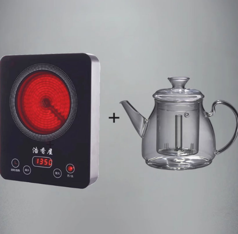 Large Capacity Glass Steam Teapot for Home Brewing - 1.5L