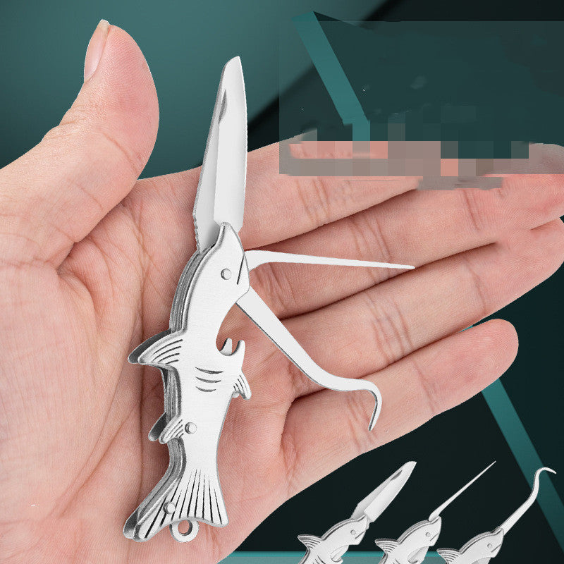 Stainless Steel Toothpick Knife Multi-Function Kitchen Tool - Non-Slip Grip