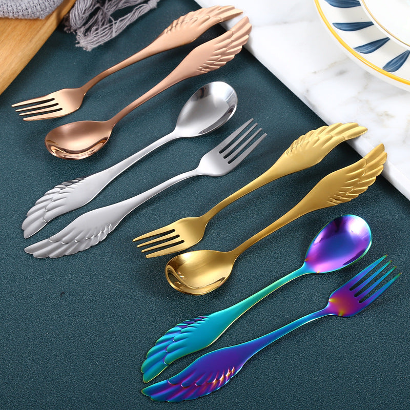 Stainless Steel Wing Spoon - Creative Tableware for Kitchen & Dining
