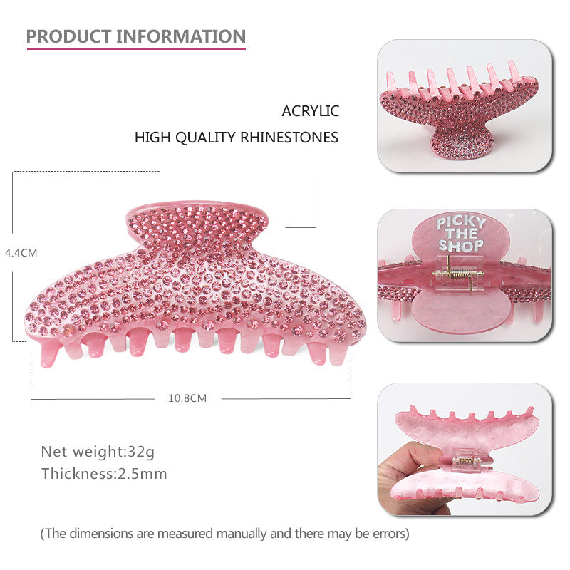 High-End Acrylic Hair Clip - Oval Design