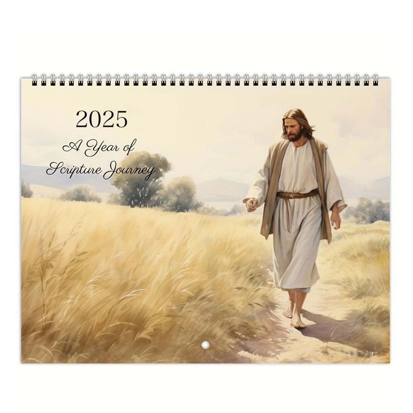2PCS 2025 Wall Calendar Coated Paper Wire Binding Hanging For Home