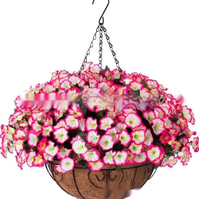 Hanging Plant Basket with Iron Frame for Coconut Palm Pots Garden Decor