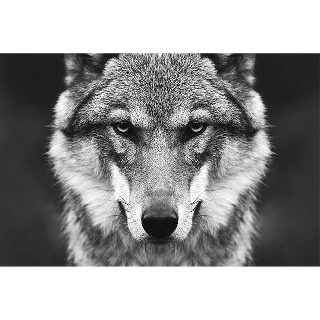 Forest Wolf Head Wall Art Poster - Scandinavian Style Canvas Decor