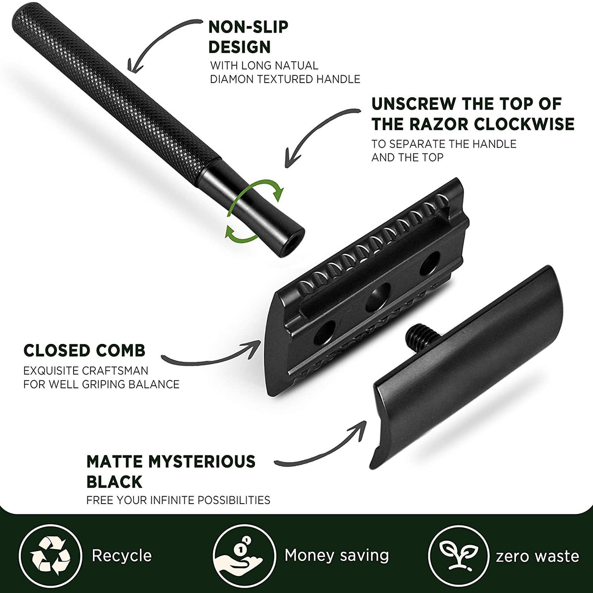 Manual Double-Sided Blade Shaver with Swedish Steel