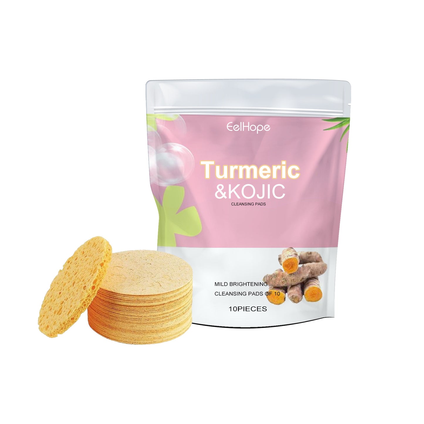 Turmeric Facial Cleansing Pad - Deep Pore Refining & Exfoliating Sponge