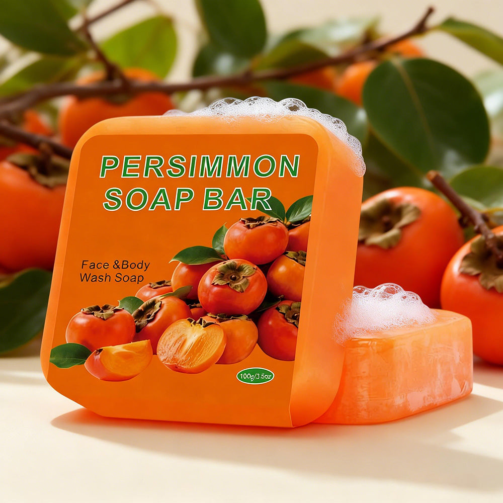 Persimmon Bar Soap, 100g – Rounded Square