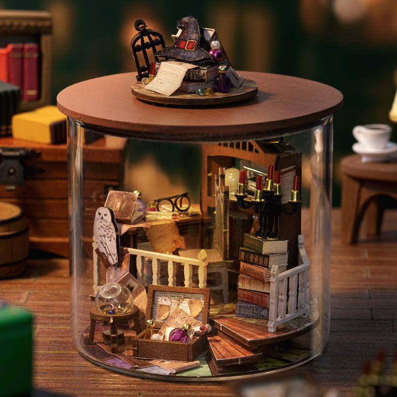 3D Architectural Wooden Model Kit - DIY Cabin Dream Bottle Assembly
