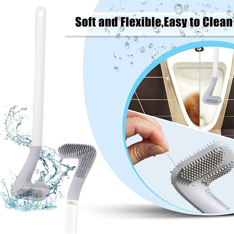 Long Handled Golf Shape Toilet Brush Wall Mount Deep Cleaning Bathroom Tool