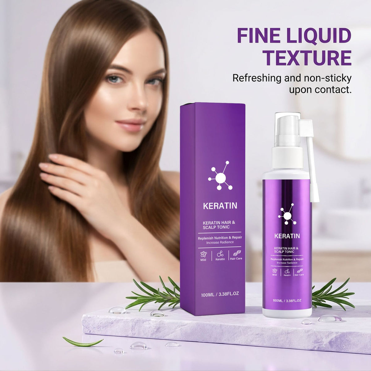 Keratin Hair Serumgentle Care For The Scalp Leaving Strands Light And