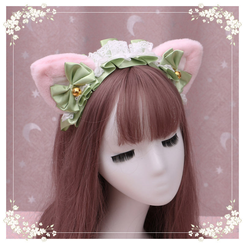 Lolita Cat Ear Headband with Lace - Hair Accessory