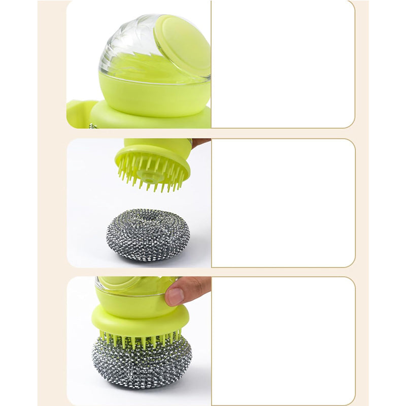 Stainless Steel Scrubber Brush for Pots and Pans - 2 Sets