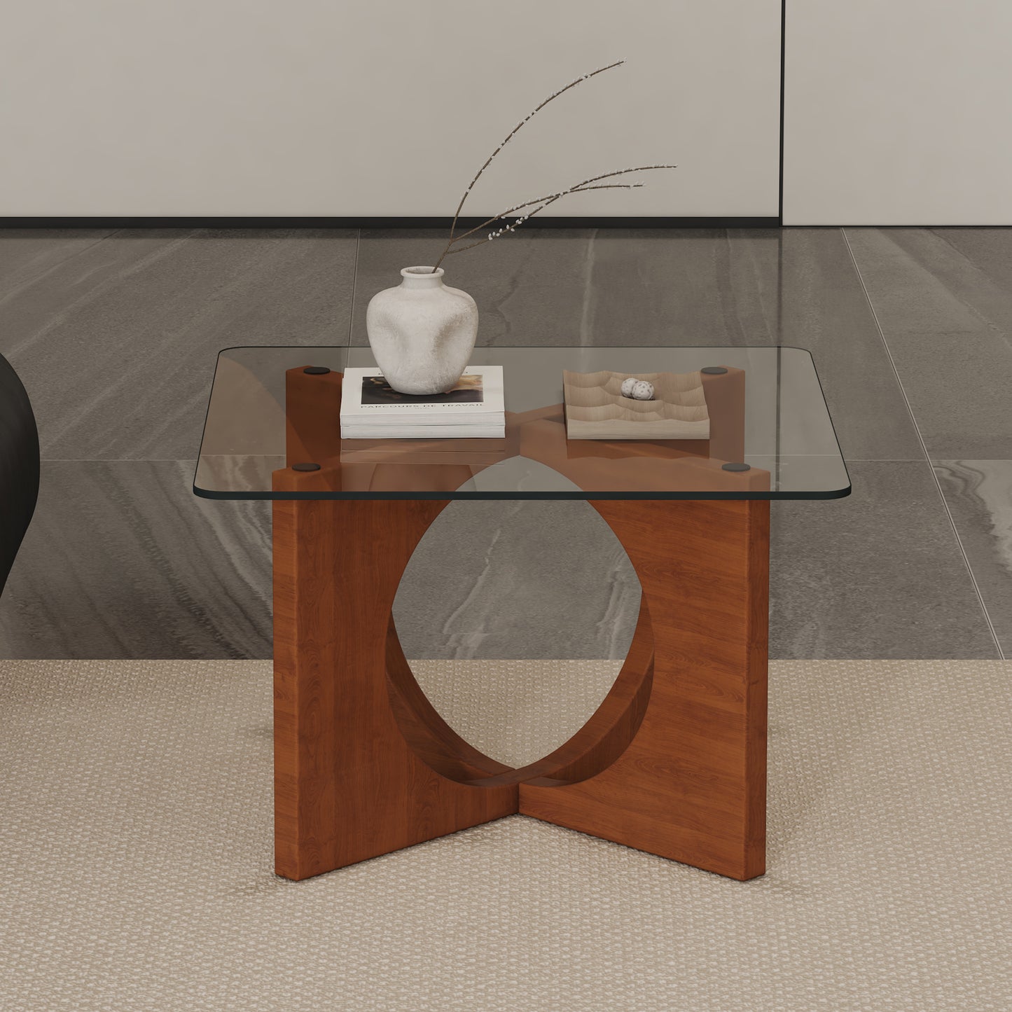 ONLY Separate Glass Tabletop.24-inch Square Heat-Resistant Clear