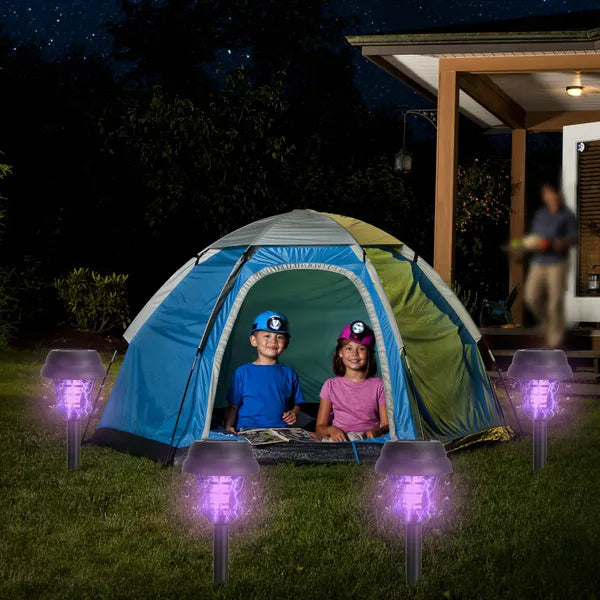 Solar Mosquito Zapper Torch Outdoor Insect Killer Waterproof with UV & White Light