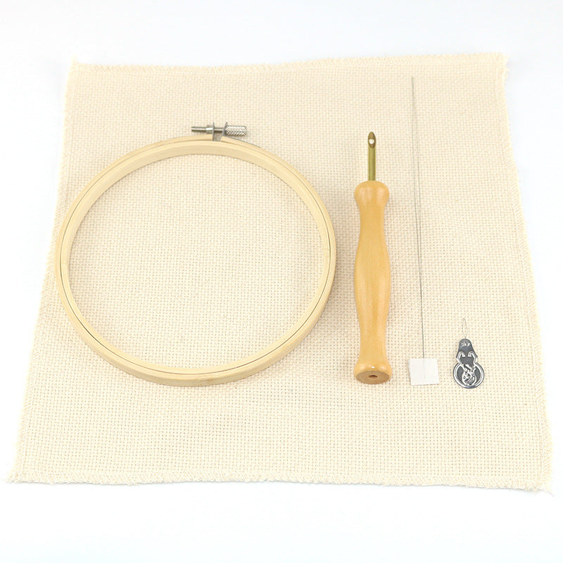 Embroidery Needle Set with Wooden Handle and Accessories for Sewing Crafts