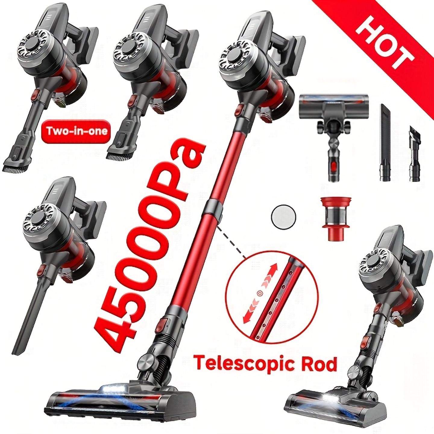 8-in-1 Cordless Vacuum Cleaner with Powerful Suction & Long Battery Life