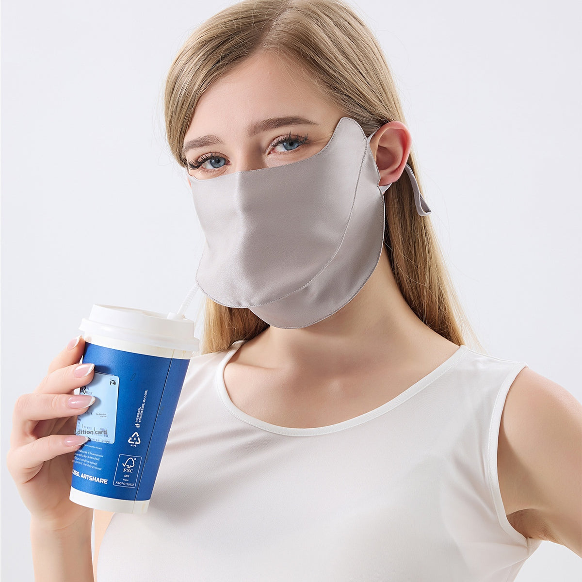Mulberry Silk UV-Blocking Face Mask - Outdoor Sun Protection