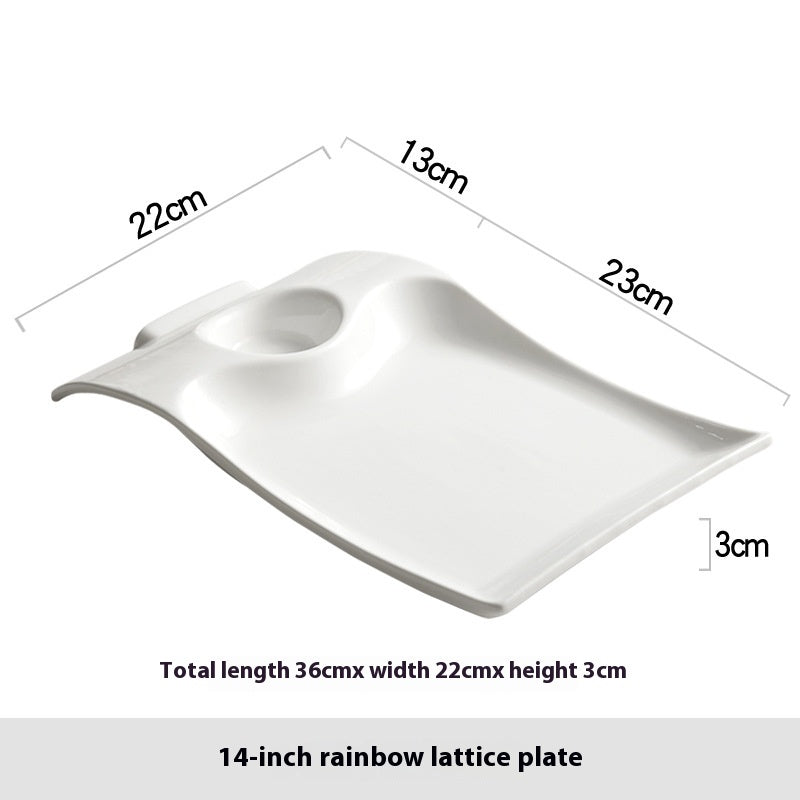 Ceramic Dumpling & Snack Plates Set - Household Kitchen Dinnerware