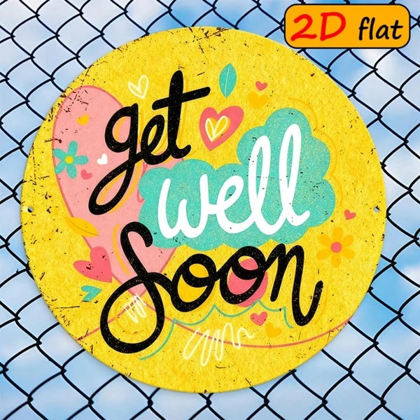 Metal Tin Wall Decoration - 20 cm x 20 cm