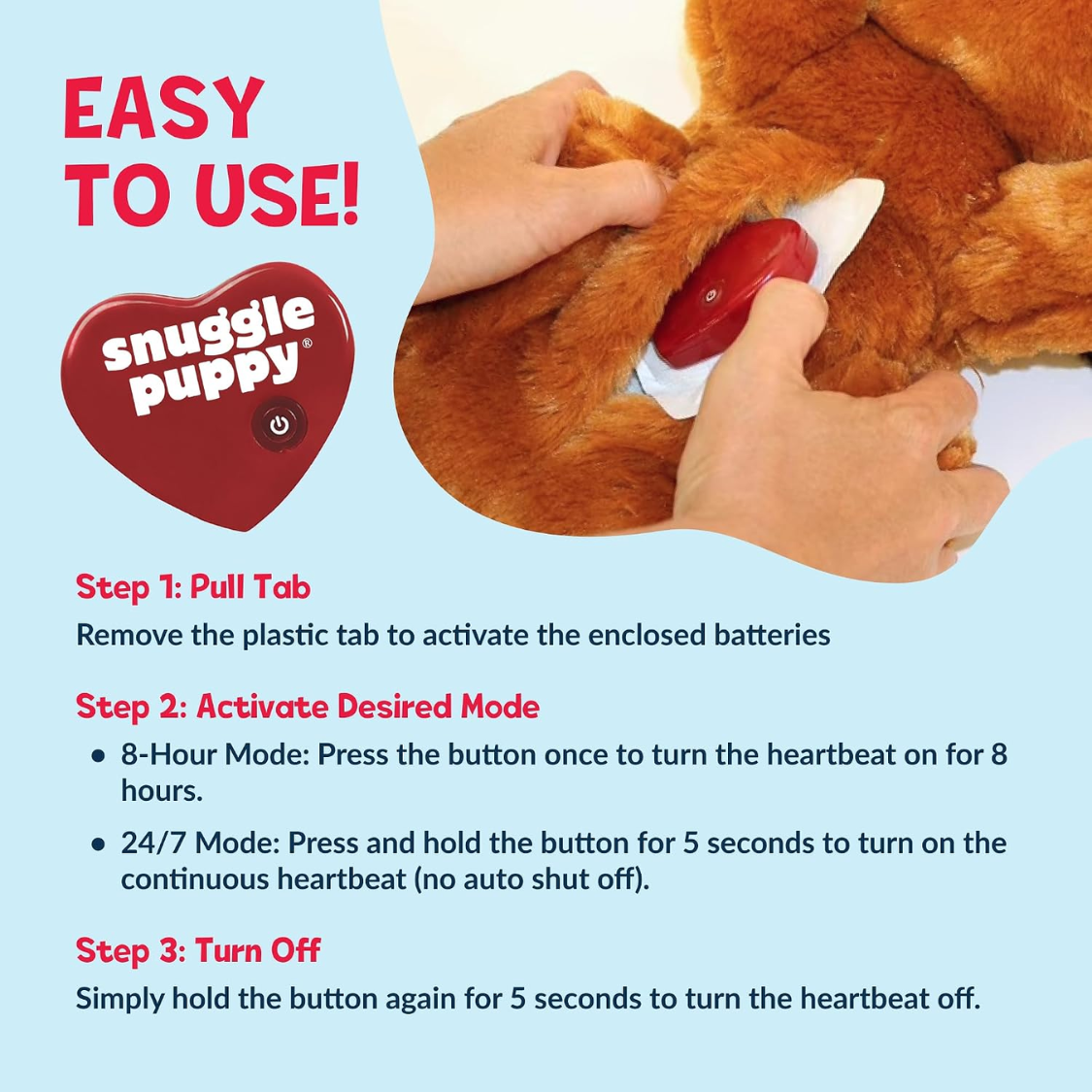 Heartbeat Dog Toy for Puppies with Heat Pack & Real Feel Heartbeat - Calming Sleep Aid & Crate Training Comfort