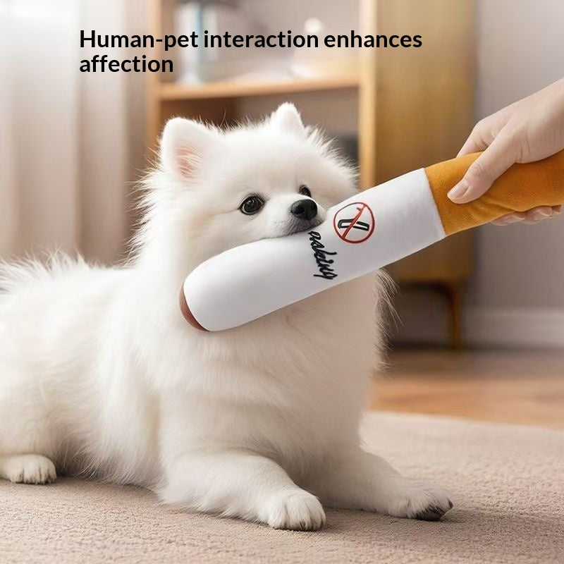 Plush Pet Toy Cigarette-Shaped Sounding Boredom Buster for Cats Dogs