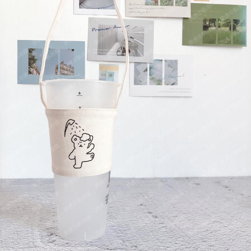 Eco-Friendly Canvas Tote Bag with Universal Cup Set - Multiple Styles