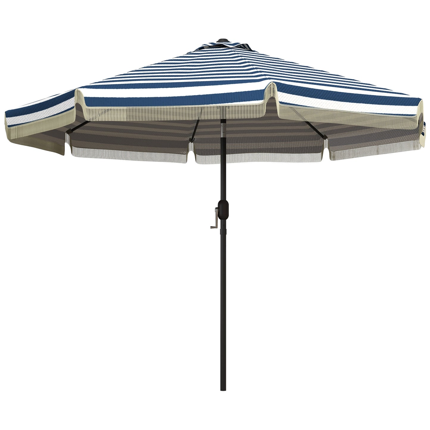 9ft Outdoor Patio Umbrella with Crank & Tilt - Blue Stripe