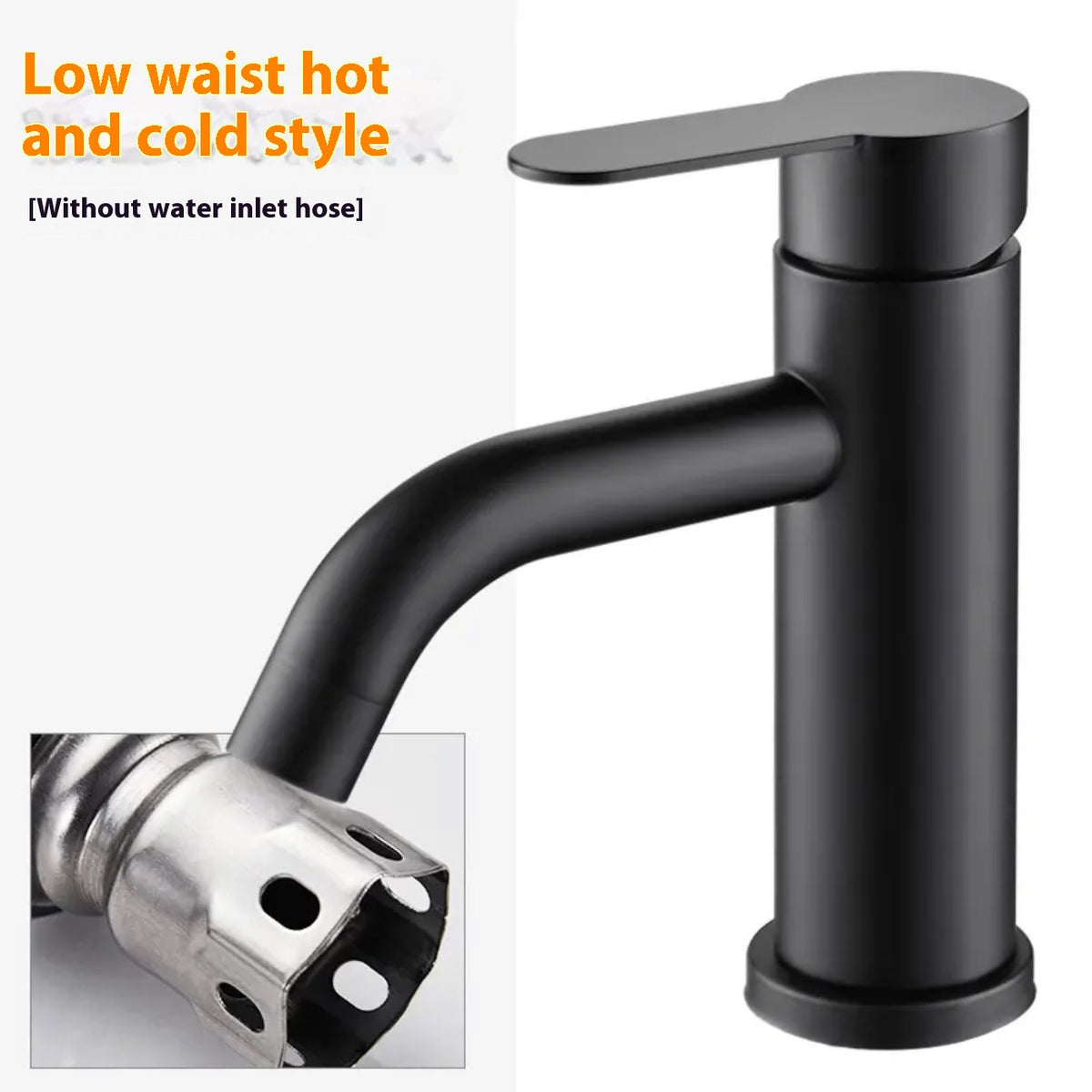 Stainless Steel Bathroom Basin Faucet Hot and Cold Water Mixer