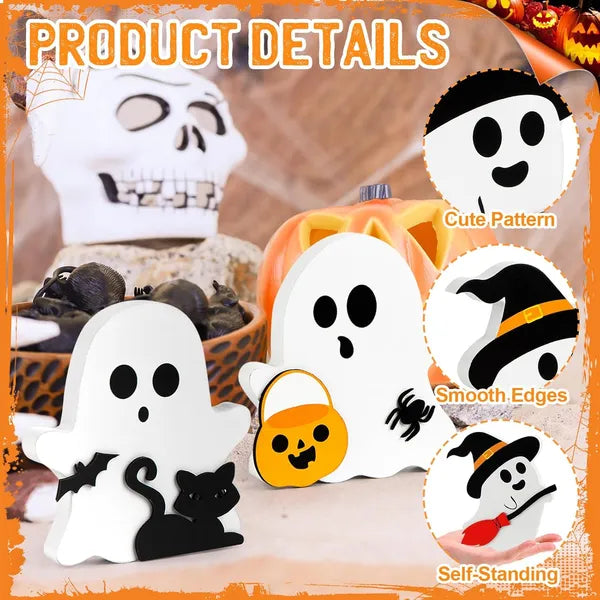 Halloween Wooden Tiered Tray Decor - Set of 3 Signs