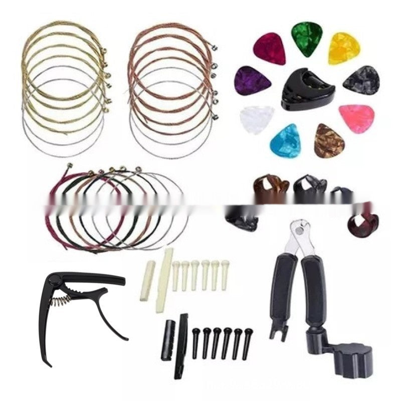 Guitar Accessory Set with Picks, String Nails & Pillow - Multiple Colors