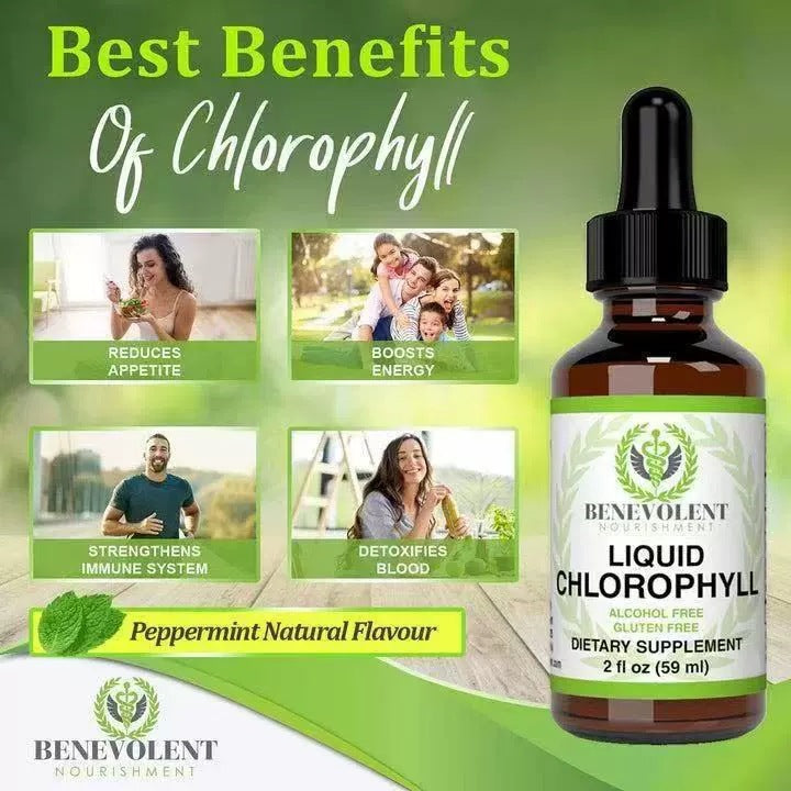 Chlorophyll Liquid Drops - 60ml Detox & Body Odor Support