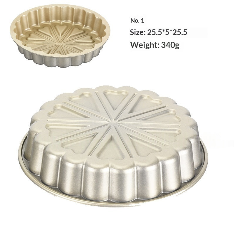 Cast Aluminum Hollow Cake Mold for Baking - Multi-Color Variants
