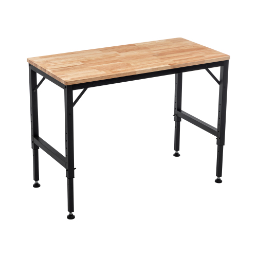Heavy Duty Adjustable Workbench 48 Inch Garage Table with Rubber Pads & Steel Legs