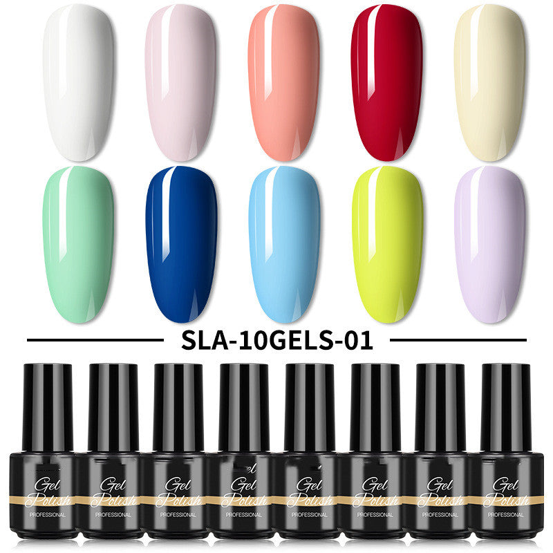 Nail Enhancement Glue Set with Oil - Household Nail Art Tools, 7ml 10pcs