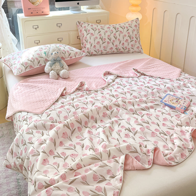 Summer Dormitory Single Cool Feeling Quilt - Multiple Sizes & Patterns