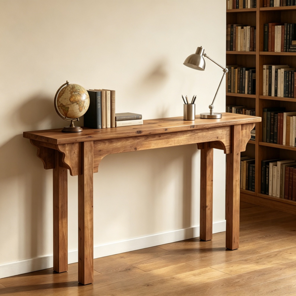 Solid Wood Console Table - 63" Traditional Design