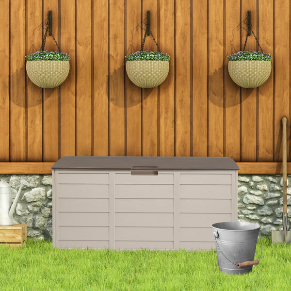 75 Gallon Weather-Resistant Plastic Outdoor Storage Box with Wheels