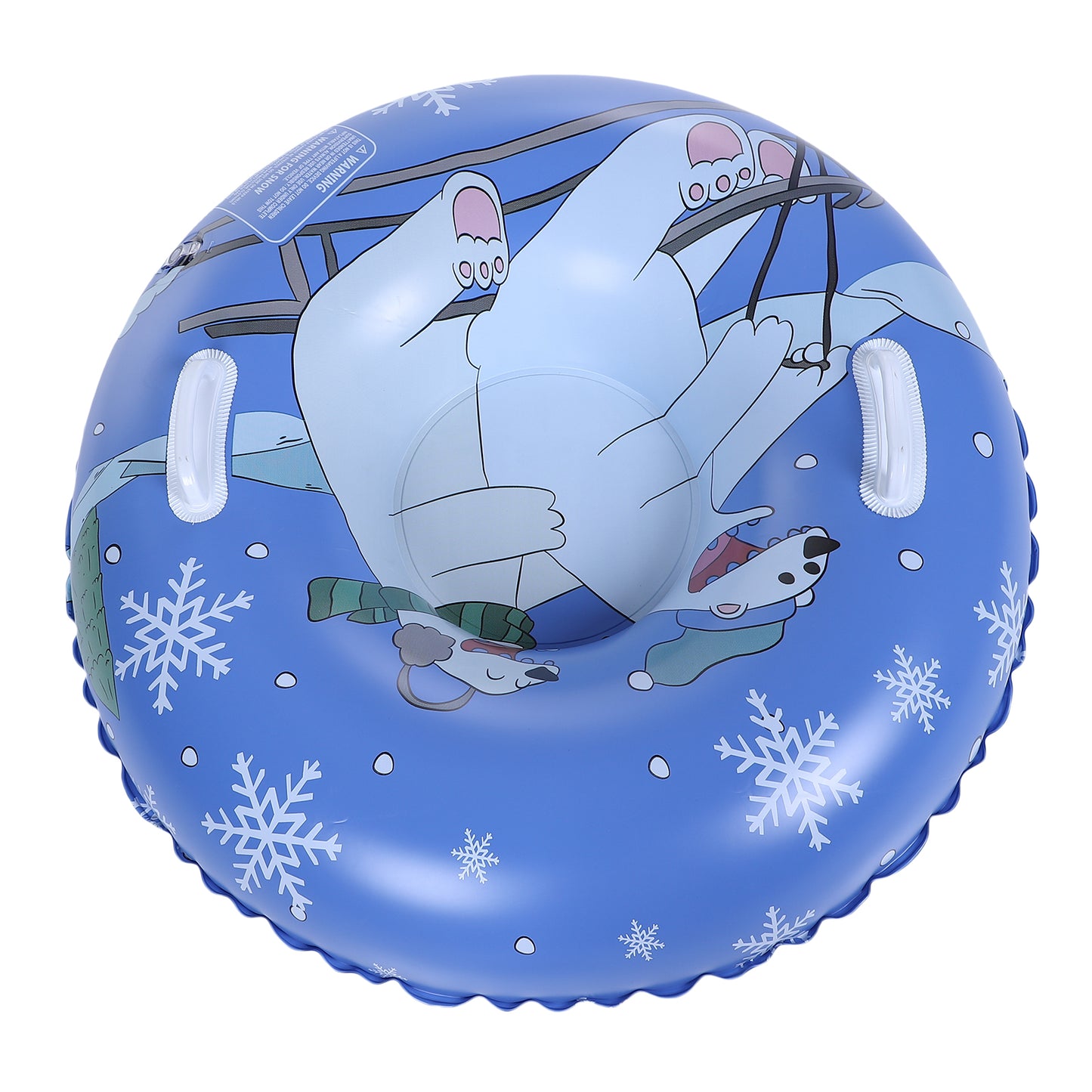 Inflatable Snow Tube Thickened Bottom 36 Inch Kids Sled With Handles