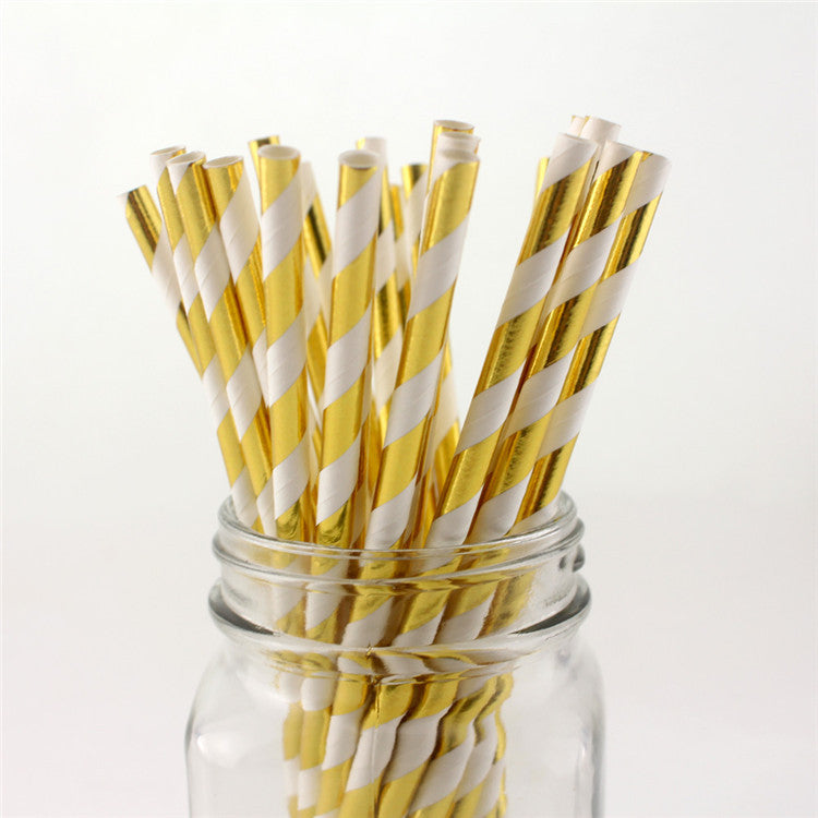 Color Coated Paper Straws - Biodegradable Disposable Drinking Straws for Parties
