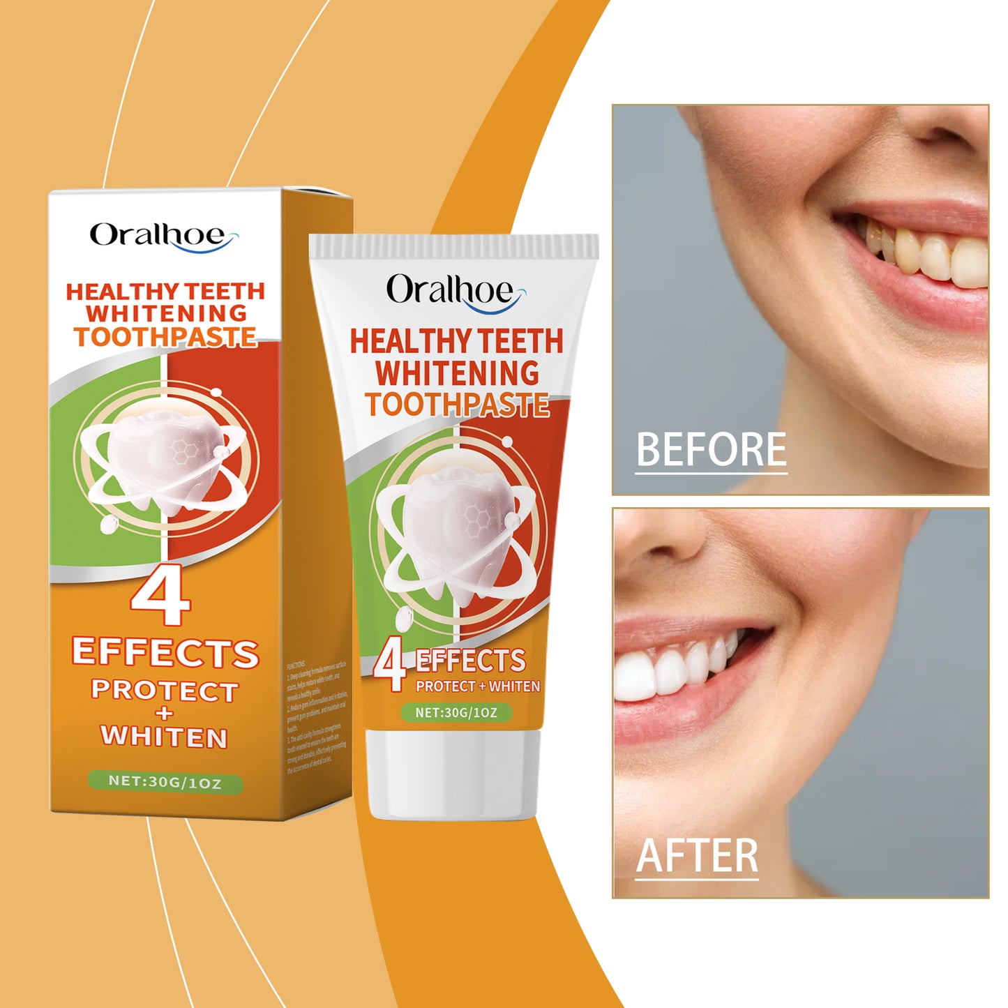 Whitening and Anti-Moth Toothpaste 30g - Oral Care for Bright Teeth
