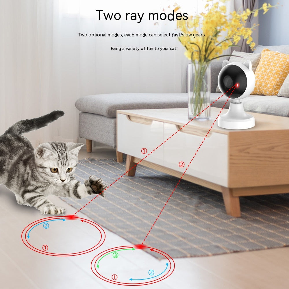 Laser Cat Teaser Toy with USB Charging - White Pet Training Toy