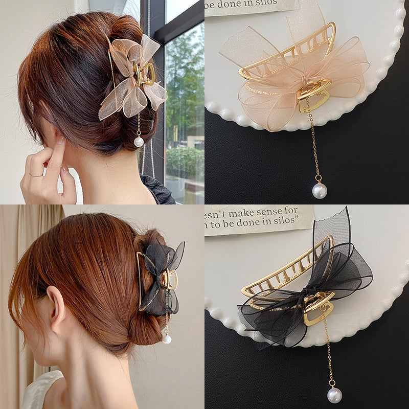 Hair Catch Clip - Metal Bow & Butterfly Designs