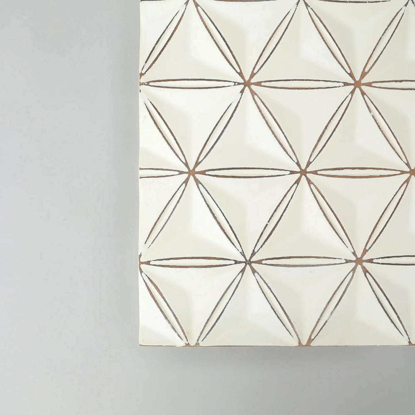 White Square Shape Handcrafted MDF Wall Decor -16 X16 Elegant Home