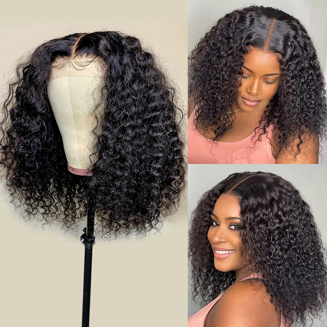 Human Hair Short Bob Wig - Jerry Curly, 100% Unprocessed