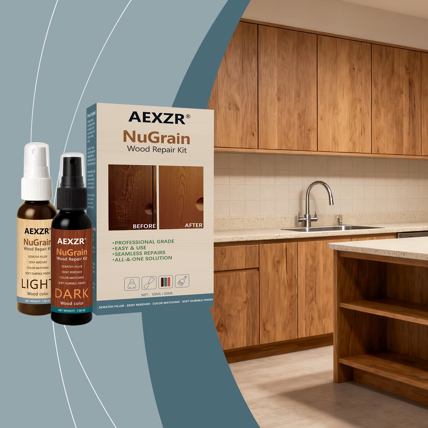 Wooden Floor Home Repair Spray 30ml - Indoor Dust & Moisture Control