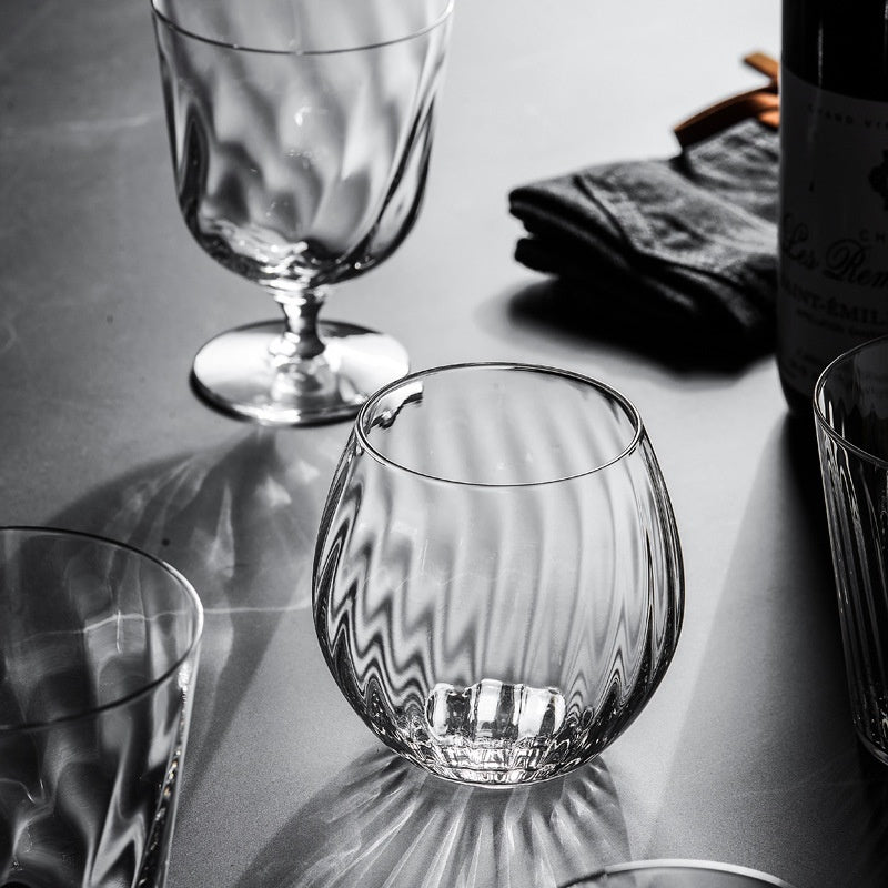 Lead-Free Glass Whiskey Shot Glass - Modern Minimalist Drinkware