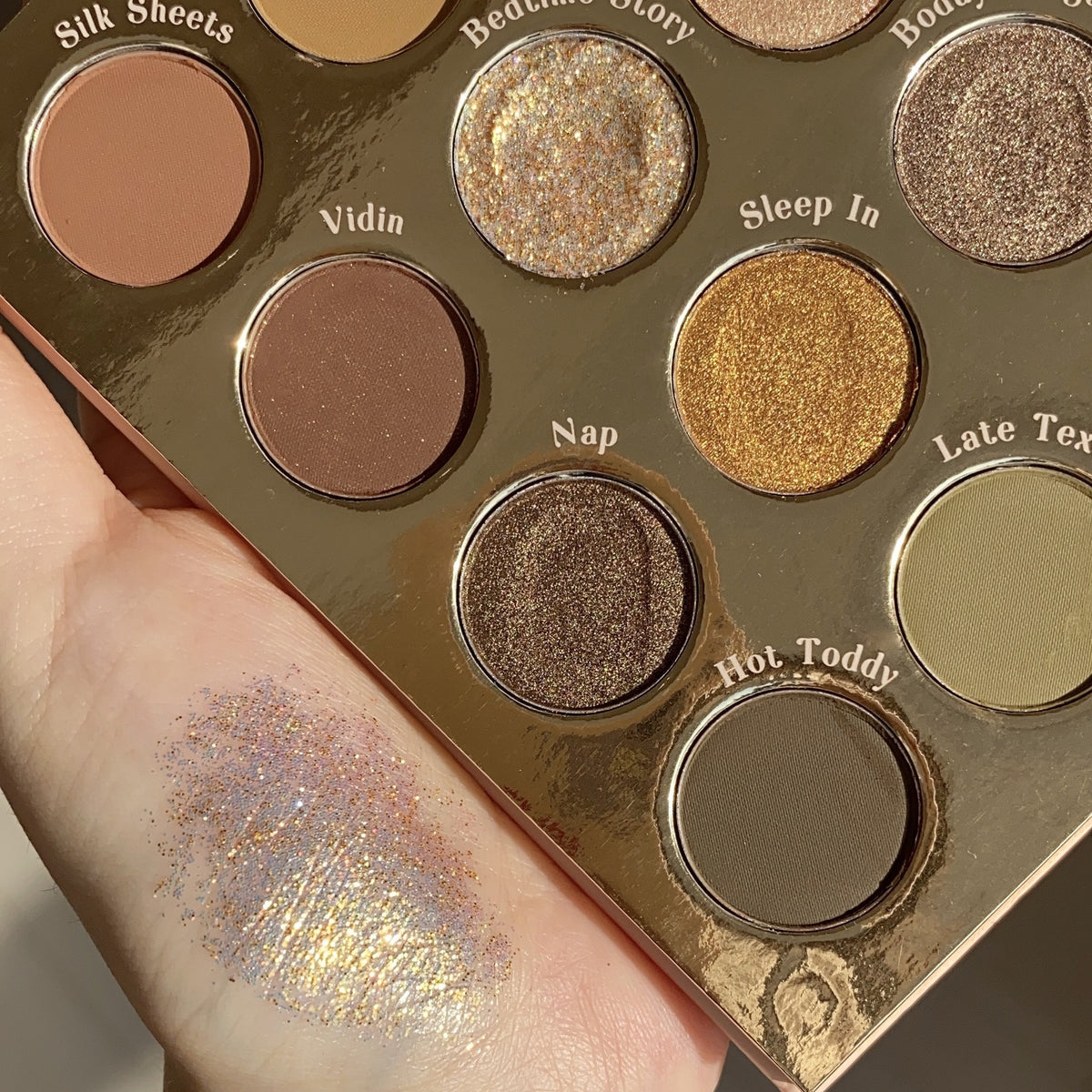 Twelve Color Eyeshadow Palette - Earth Pearlescent Matte Glitter Finish